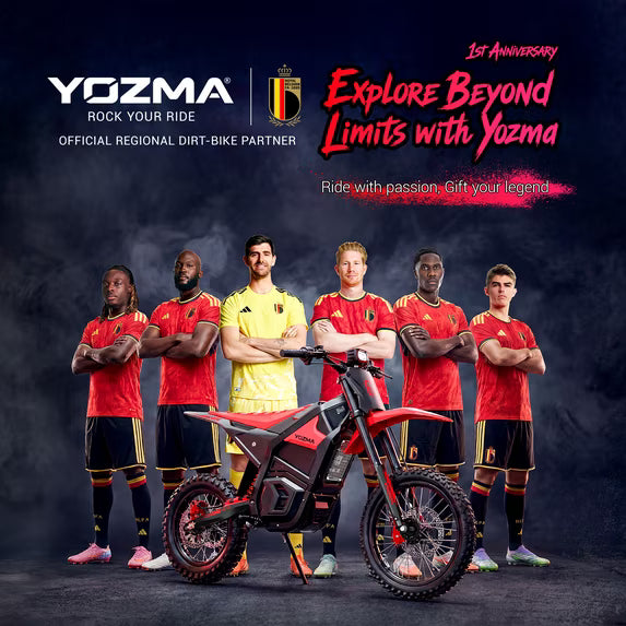Yozma IN10 Electric Dirt Bike, 2600W Peak Motor Max 40 Mph , 48V 23Ah Battery, 14"/12" Tires, Dual Hydraulic Brakes, All Terrain Motorized Dirt Bikes