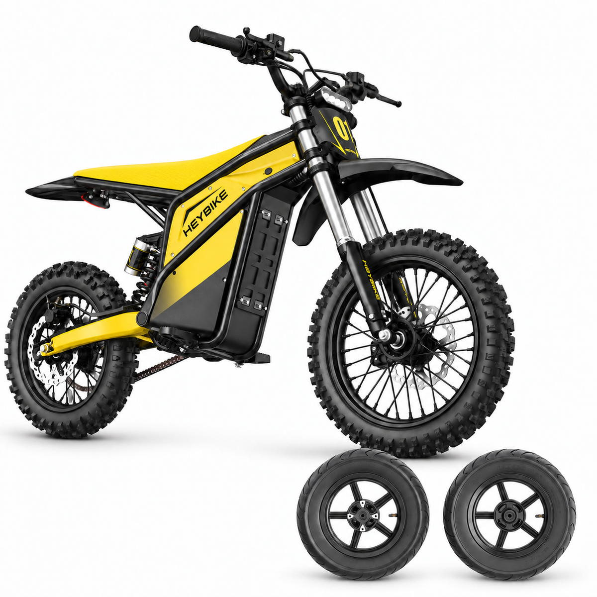 Electric Dirt Bike for Adults, 52V 26AH Battery Dirt Bikes, 14"/12" Fat Tire Motorized Dirt Bike for Teens, UL 2849