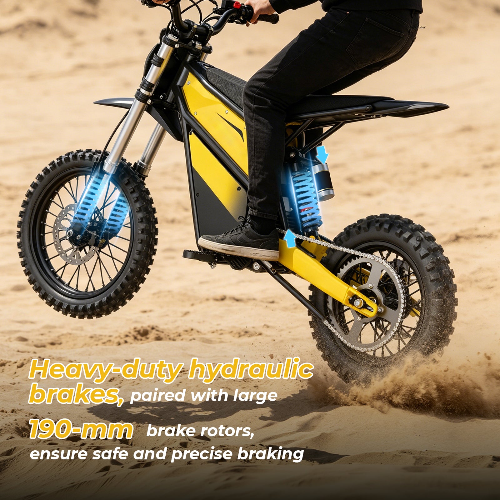 4000W Peak Motor Electric Dirt Bike, 52V 26Ah Battery Max 45 Mph Ebike , 14"/12" Tires, Dual Hydraulic Brakes, All Terrain Motorized Dirt Bikes