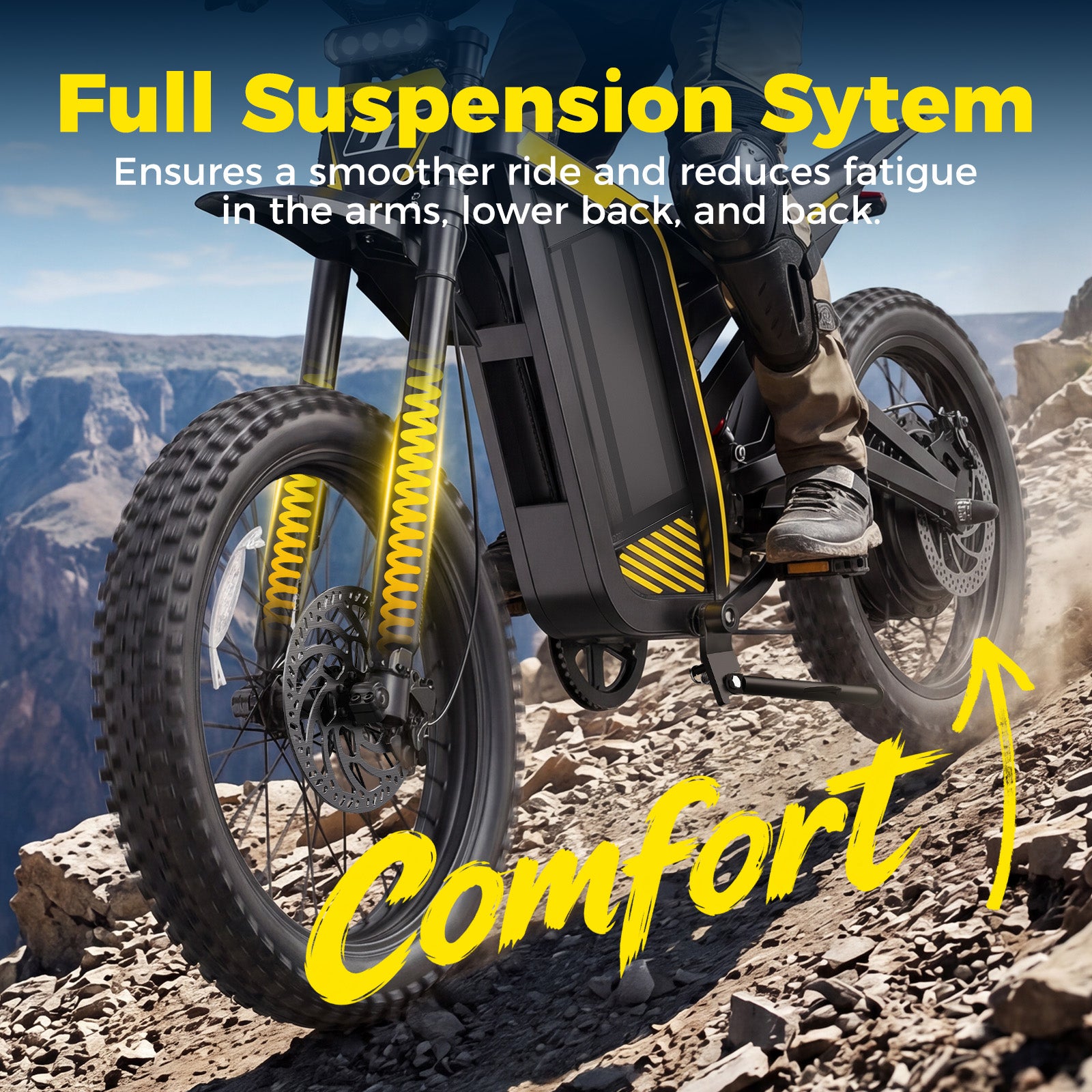 Electric Dirt Bike, 4000W Peak Motor Max 40 Mph , 52V 30Ah Battery, 19"/17" Tires, Dual Hydraulic Brakes, All Terrain Motorized Dirt Bikes