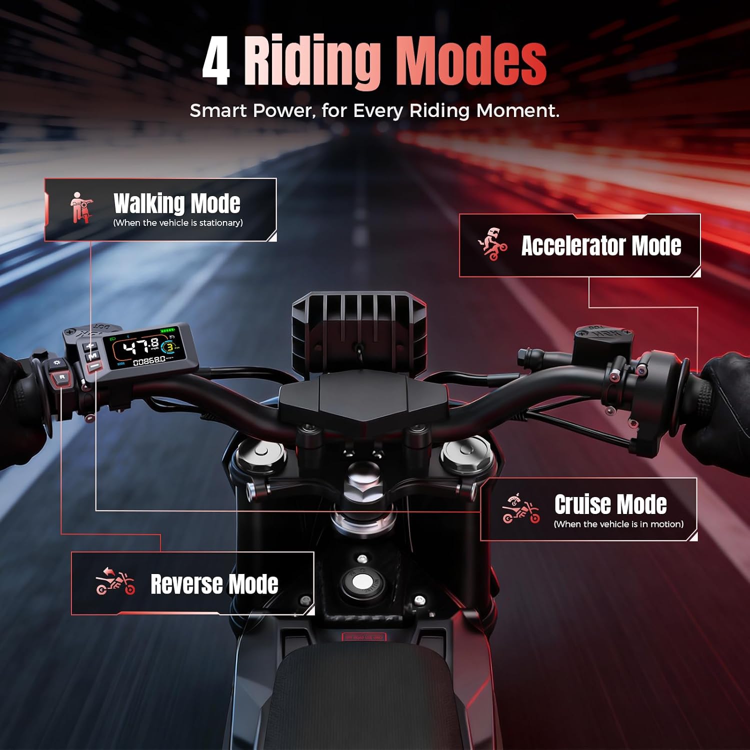 Electric Dirt Bike, 5500W Peak Motor Max 50 Mph , 60V 27Ah Battery, 17"/14" Tires, Dual Hydraulic Brakes, All Terrain Motorized Dirt Bikes