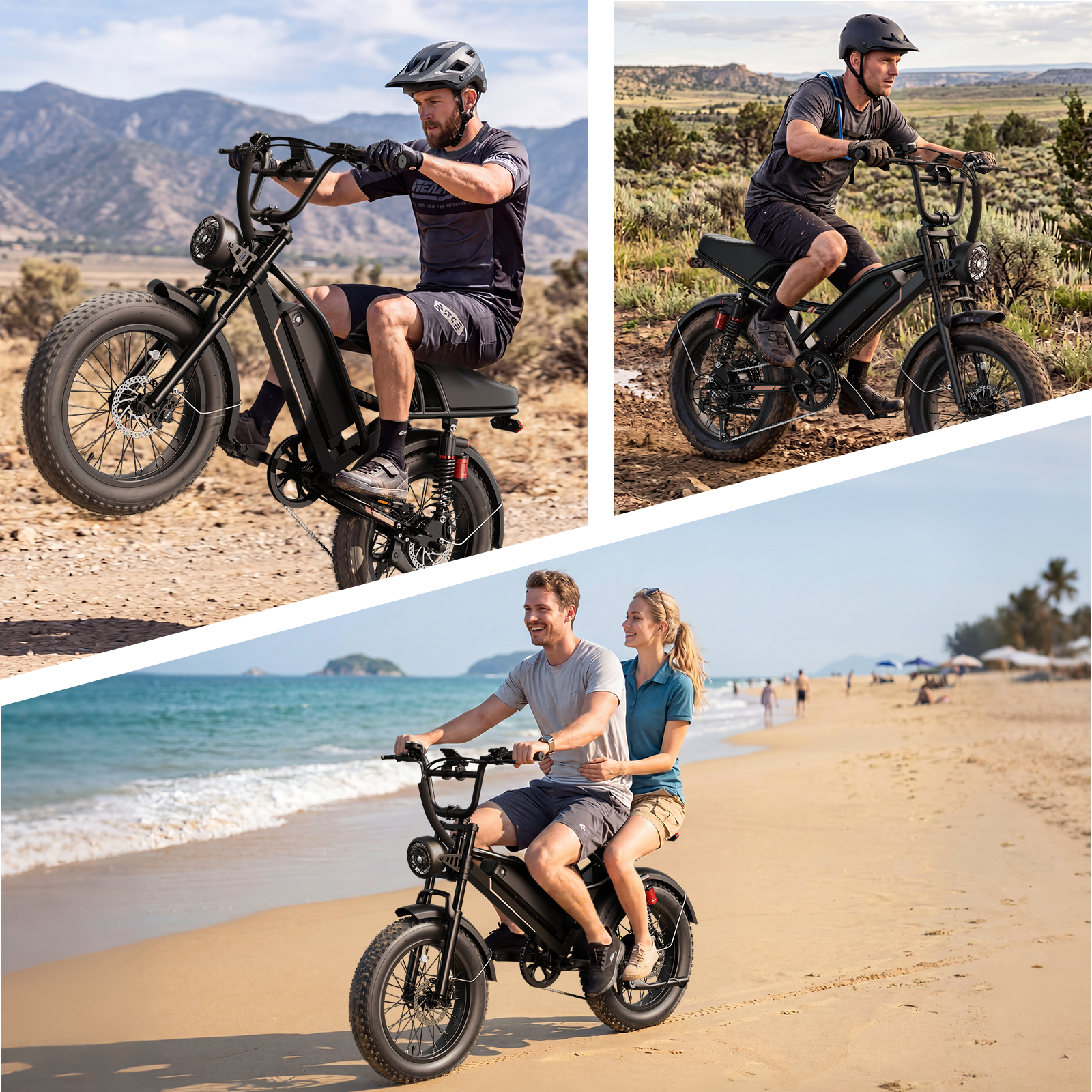 YareYi Electric Bike for Adults 20", 3000W Peak E-Mountain Bicycle, 32MPH Fat Tire Ebike, 48V 20Ah Removable Battery UL2849