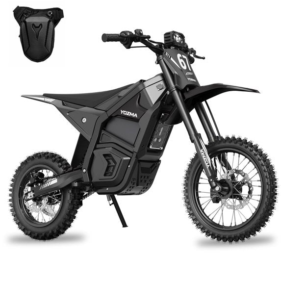 Yozma IN10 Electric Dirt Bike, 2600W Peak Motor Max 40 Mph , 48V 23Ah Battery, 14"/12" Tires, Dual Hydraulic Brakes, All Terrain Motorized Dirt Bikes