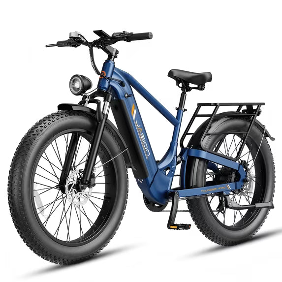 Jasion Thunder Pro ST Electric Bike for Adults, 750W Rated Motor 52V 20Ah Removable Battery, 26'' x 4'' Fat Tire E-Mountain Bicycle, APP Control Bluetooth, UL2849, Black