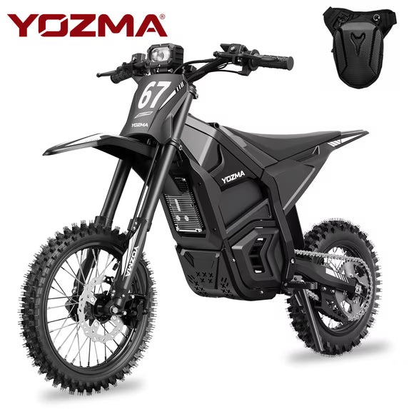 Yozma IN10 Electric Dirt Bike, 2600W Peak Motor Max 40 Mph , 48V 23Ah Battery, 14"/12" Tires, Dual Hydraulic Brakes, All Terrain Motorized Dirt Bikes