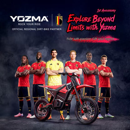 Yozma IN10 Electric Dirt Bike, 2600W Peak Motor Max 40 Mph , 48V 23Ah Battery, 14"/12" Tires, Dual Hydraulic Brakes, All Terrain Motorized Dirt Bikes