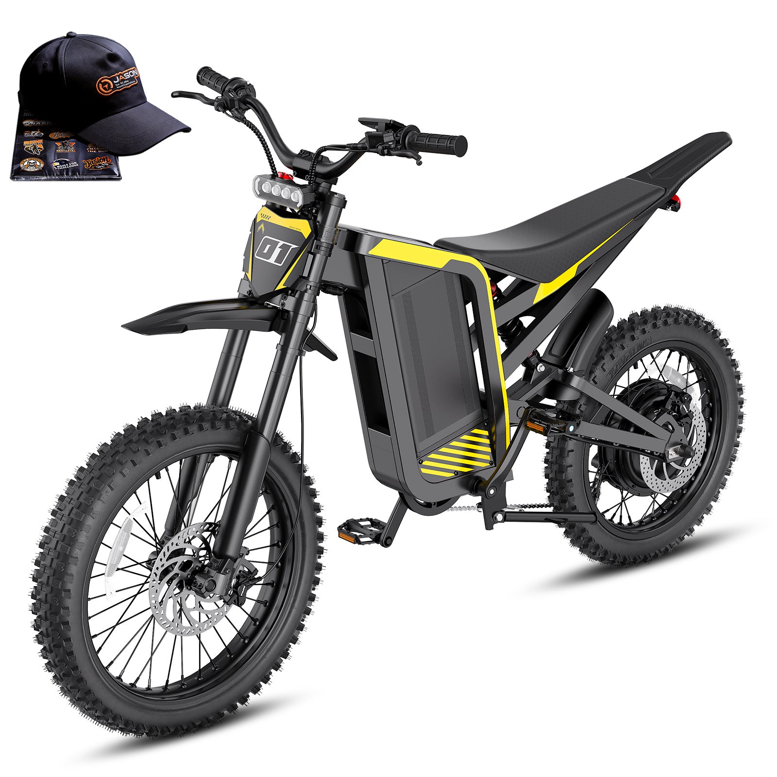 Electric Dirt Bike, 4000W Peak Motor Max 40 Mph , 52V 30Ah Battery, 19"/17" Tires, Dual Hydraulic Brakes, All Terrain Motorized Dirt Bikes
