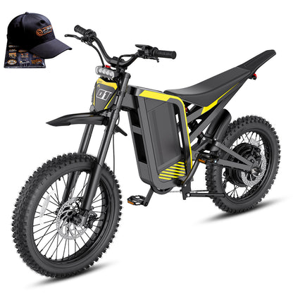 Electric Dirt Bike, 4000W Peak Motor Max 40 Mph , 52V 30Ah Battery, 19"/17" Tires, Dual Hydraulic Brakes, All Terrain Motorized Dirt Bikes