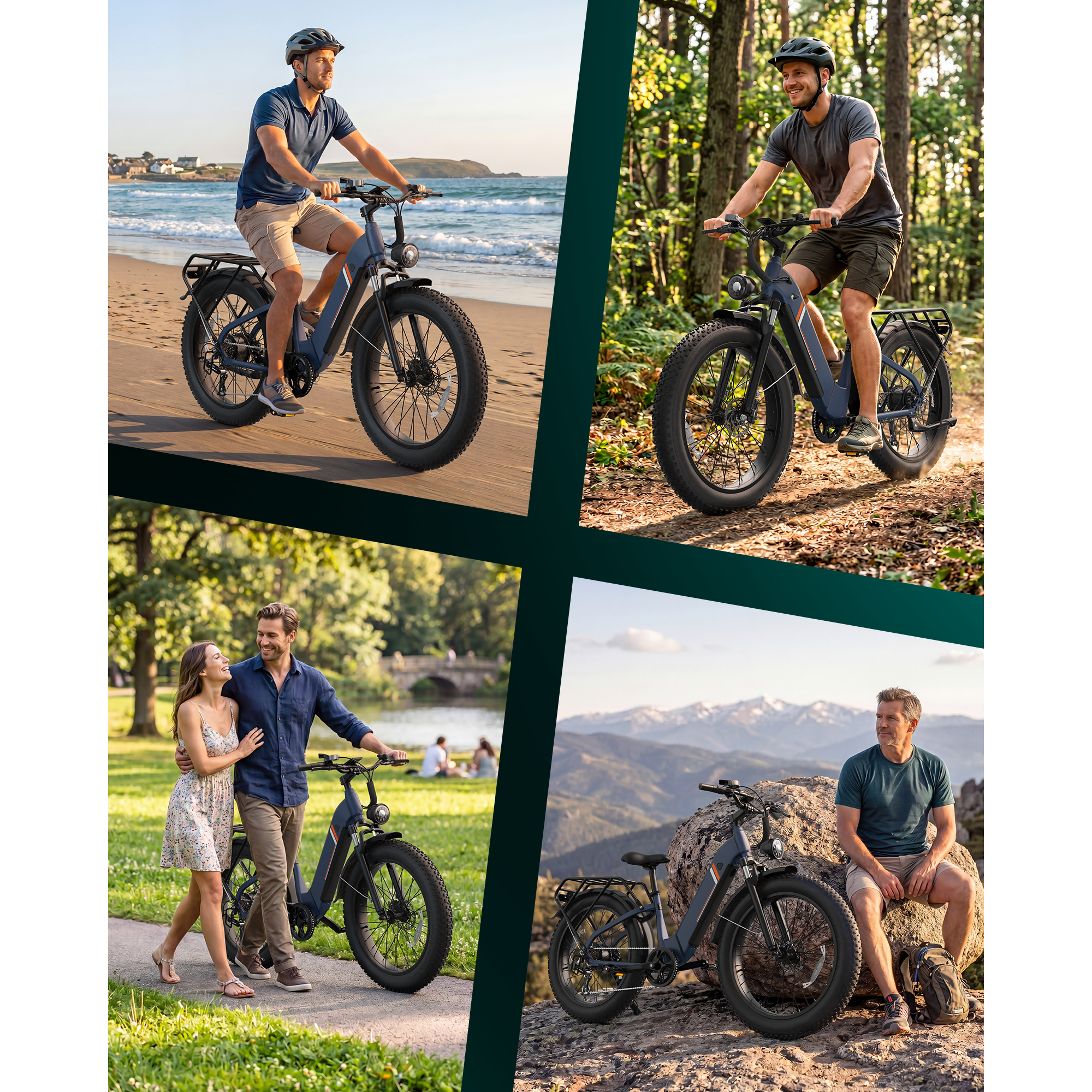 YareYi Electric Bike for Adults, 1500W Peak Motor 28 Mph, 48V 18Ah Removable Battery, 26'' x 4'' Fat Tire E-Mountain Bicycle, APP Control with Turn Signal, UL2849