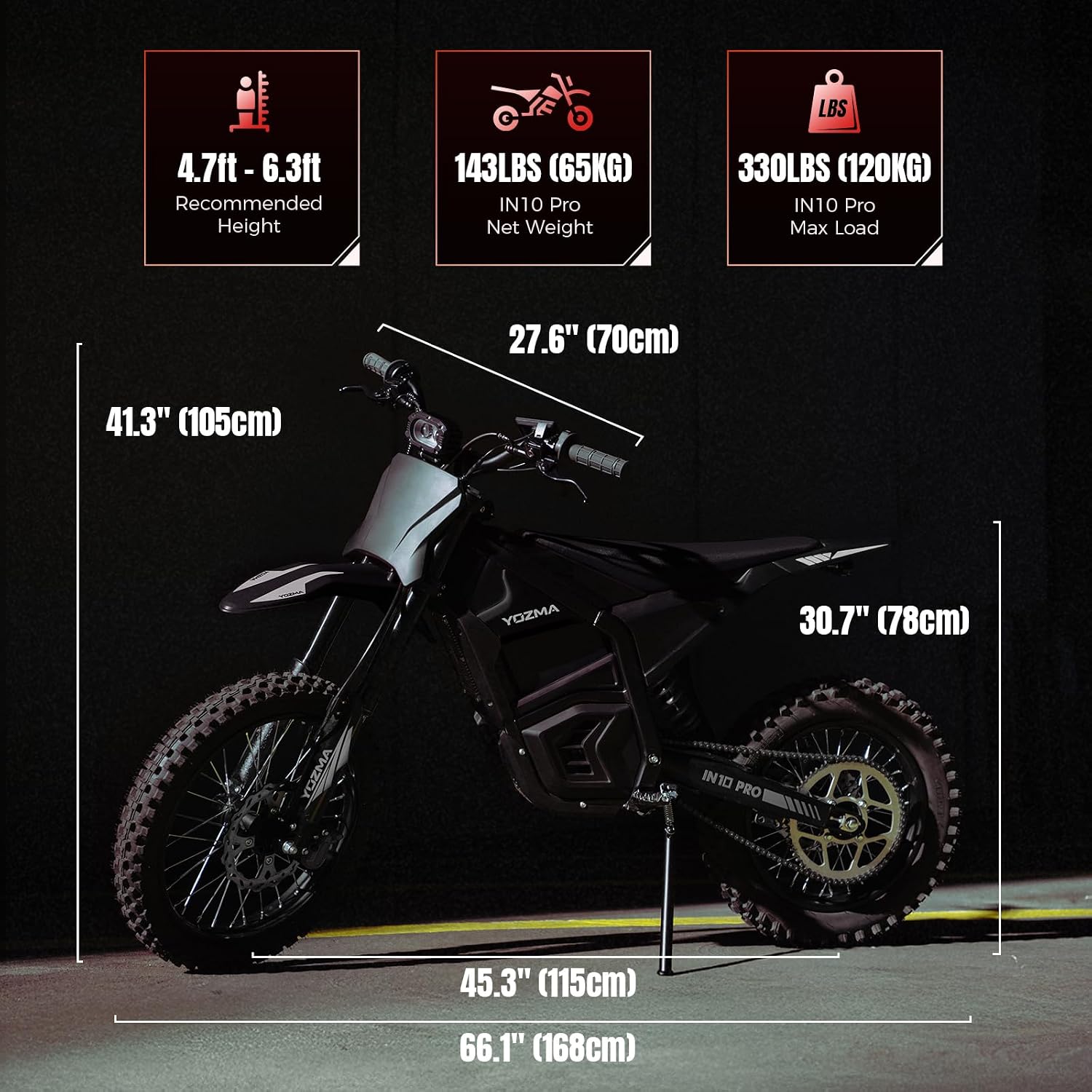 Electric Dirt Bike, 5500W Peak Motor Max 50 Mph , 60V 27Ah Battery, 17"/14" Tires, Dual Hydraulic Brakes, All Terrain Motorized Dirt Bikes