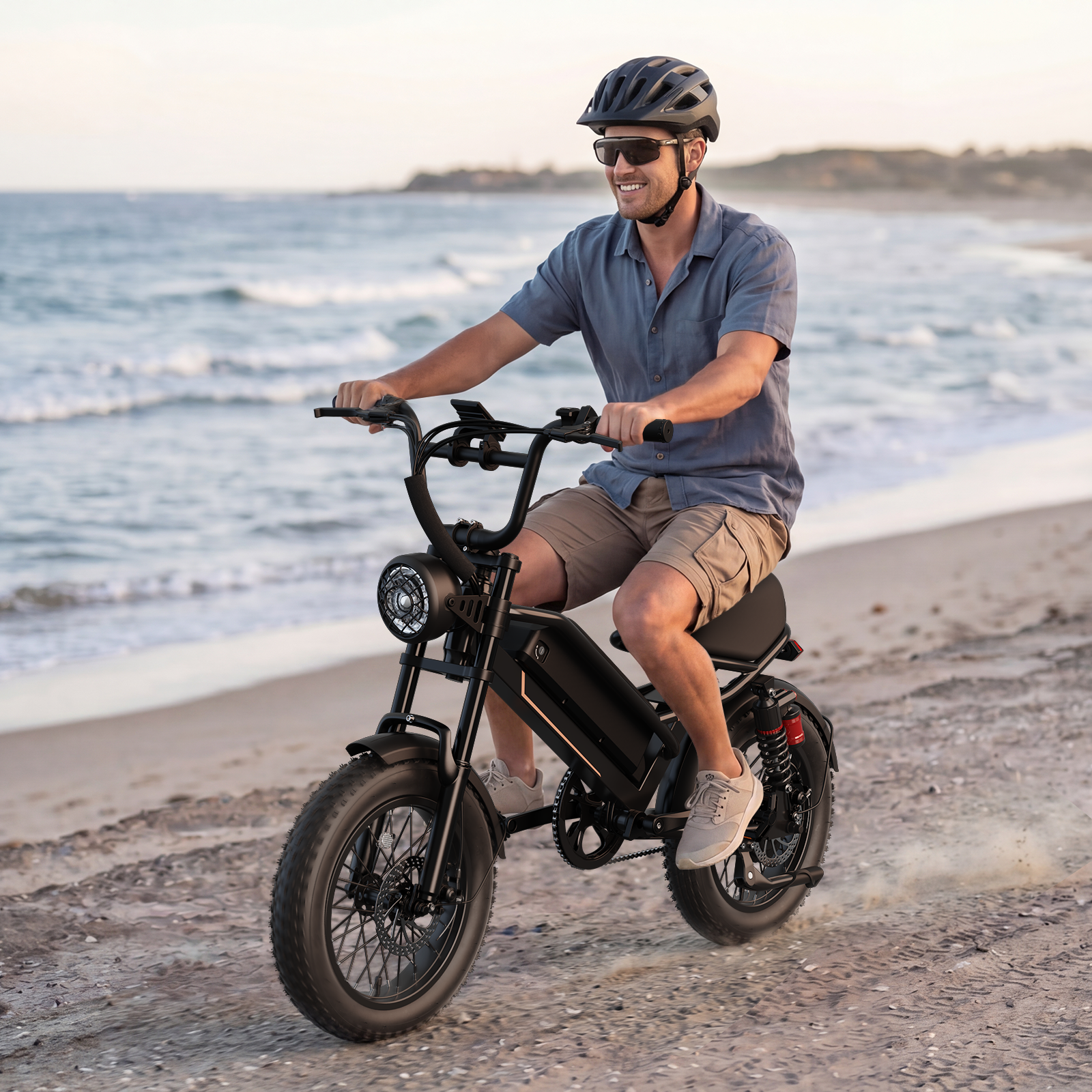 YareYi Electric Bike for Adults 16", 2000W Peak E-Mountain Bicycle, 28MPH Fat Tire Ebike, 48V 12.5Ah Removable Battery UL2849