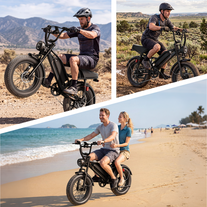 YareYi Electric Bike for Adults 20", 3000W Peak E-Mountain Bicycle, 32MPH Fat Tire Ebike, 48V 20Ah Removable Battery UL2849