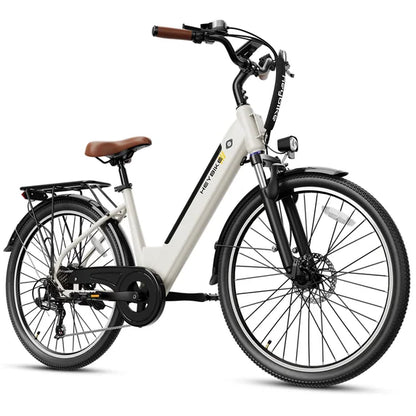 Electric Bike for Adults, 500W City Cruiser Ebike with 36V 13AH Built-in Battery, 26" Step-thru Electric Commuter Bike for Woman, Front Suspension, 7-Speed Bicycles UL2849