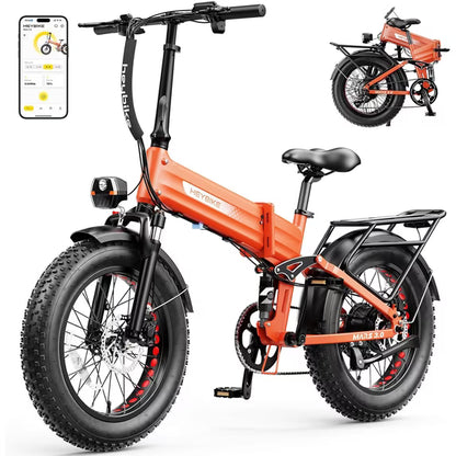Heybike Mars 3.0 Electric Bike for Adults, 750W Rated Motor Foldable Ebike with 48V 13AH Removable Battery, 20" Fat Tire Electric Bicycles, Up to 28 MPH & NFC Unlock, UL2849
