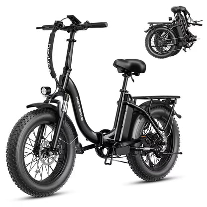 Heybike Ranger 2.0 Electric Bike for Adults, 1400W Peak Motor Foldable Ebike with 600Wh Removable Battery, 20" Fat Tire All-Terrain Electric Bicycle with Front Suspension, UL 2849