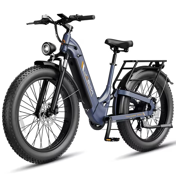Jasion Thunder Pro ST Electric Bike for Adults, 750W Rated Motor 52V 20Ah Removable Battery, 26'' x 4'' Fat Tire E-Mountain Bicycle, APP Control Bluetooth, UL2849, Black