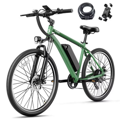 YareYi EB5 1000W Peak Electric Bike for Adults, 26" Tire ebike with Removable Battery, 40-Mile Range, 20 MPH, 7-Speed and Front Fork Suspension Electric Mountain Bike